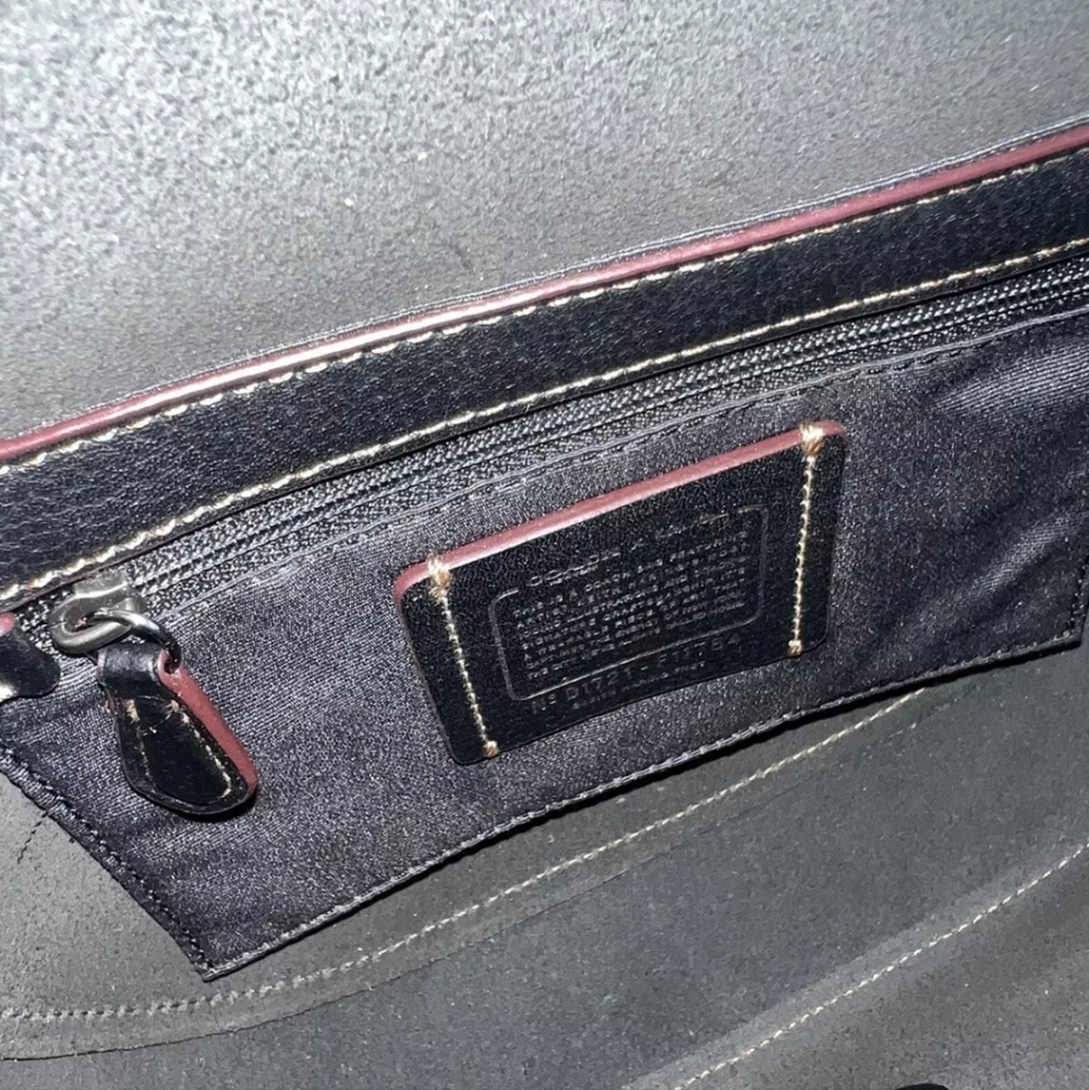 Coach Black Leather Crossbody with Orange Skateboard Graphic - Picture 7 of 13